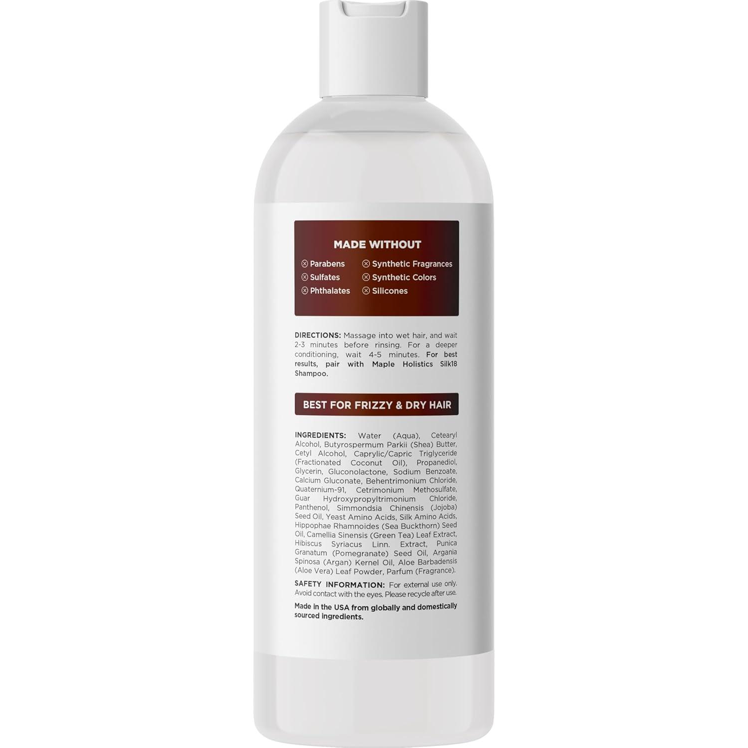 image:imageSilk Protein Conditioner for Damaged Hair Ultra Moisturizing Conditioner for Dry Hair with Deeply Nourishing Shea Butter Argan Oil Green Tea amp Aloe Helps Define Curls amp Control Frizz 16 Fl OzVanilla
