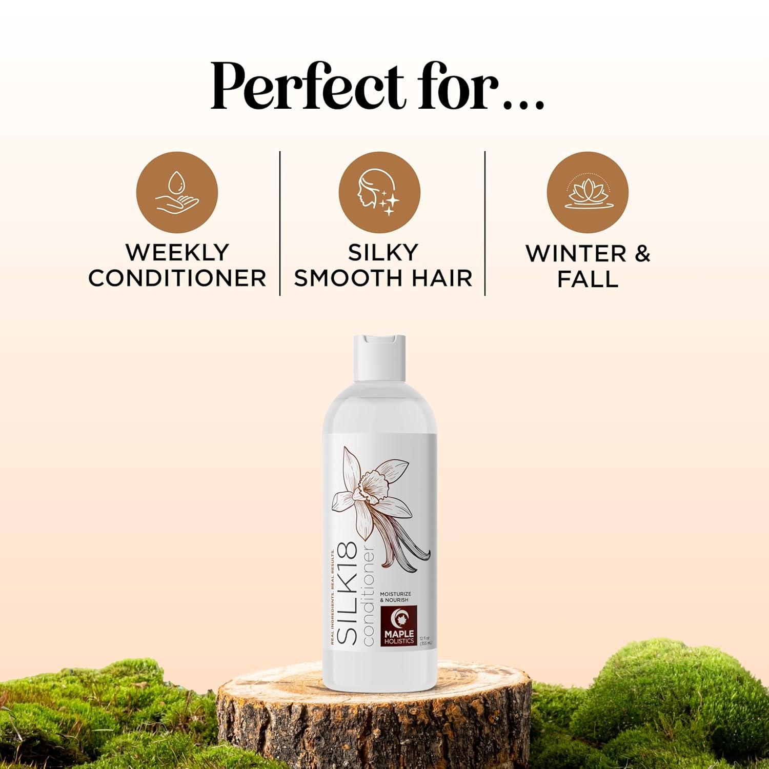 image:imageSilk Protein Conditioner for Damaged Hair Ultra Moisturizing Conditioner for Dry Hair with Deeply Nourishing Shea Butter Argan Oil Green Tea amp Aloe Helps Define Curls amp Control Frizz 16 Fl OzVanilla