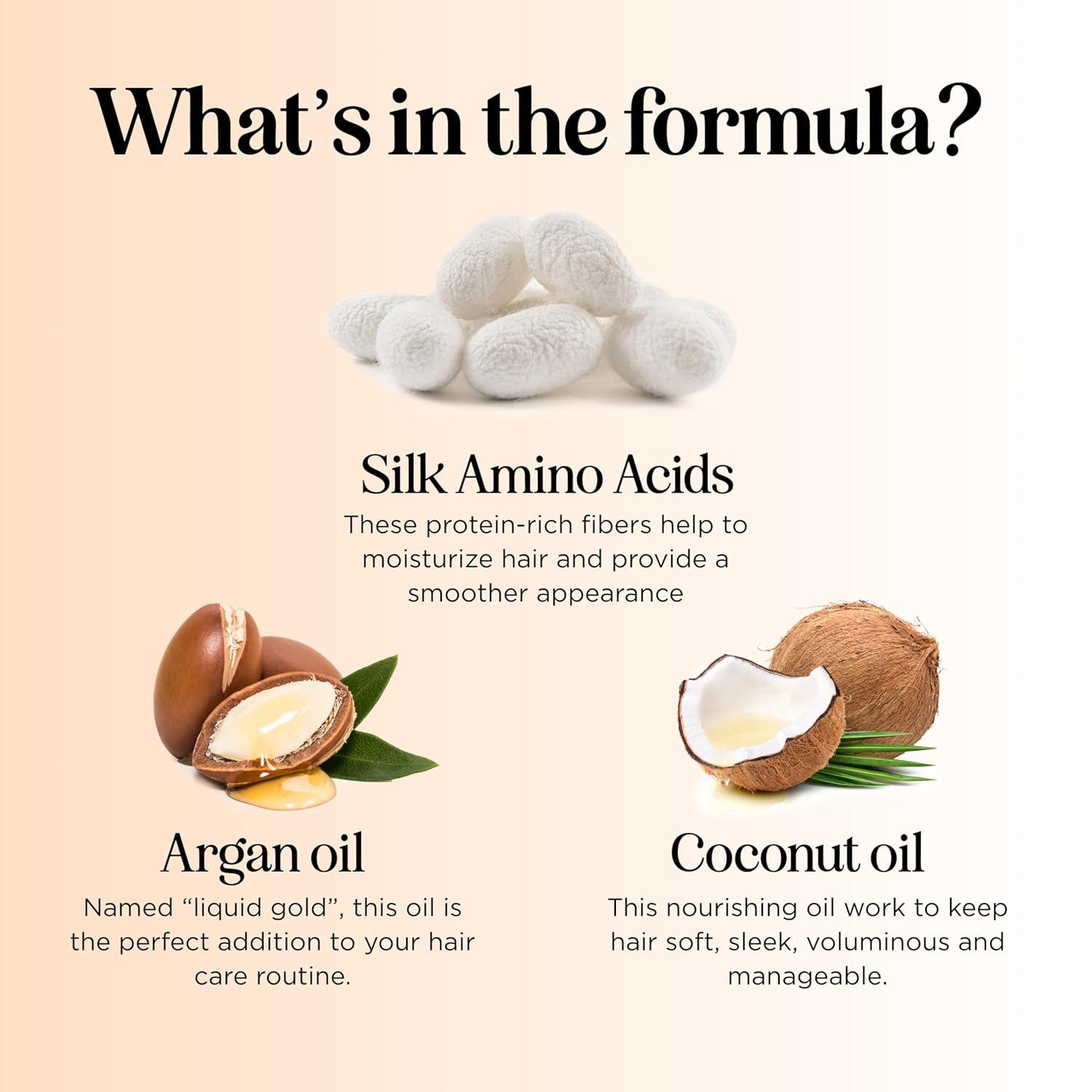 image:imageSilk Protein Conditioner for Damaged Hair Ultra Moisturizing Conditioner for Dry Hair with Deeply Nourishing Shea Butter Argan Oil Green Tea amp Aloe Helps Define Curls amp Control Frizz 16 Fl OzVanilla