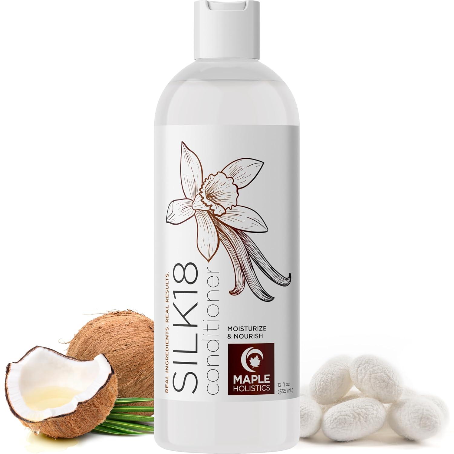 image:imageSilk Protein Conditioner for Damaged Hair Ultra Moisturizing Conditioner for Dry Hair with Deeply Nourishing Shea Butter Argan Oil Green Tea amp Aloe Helps Define Curls amp Control Frizz 16 Fl OzVanilla