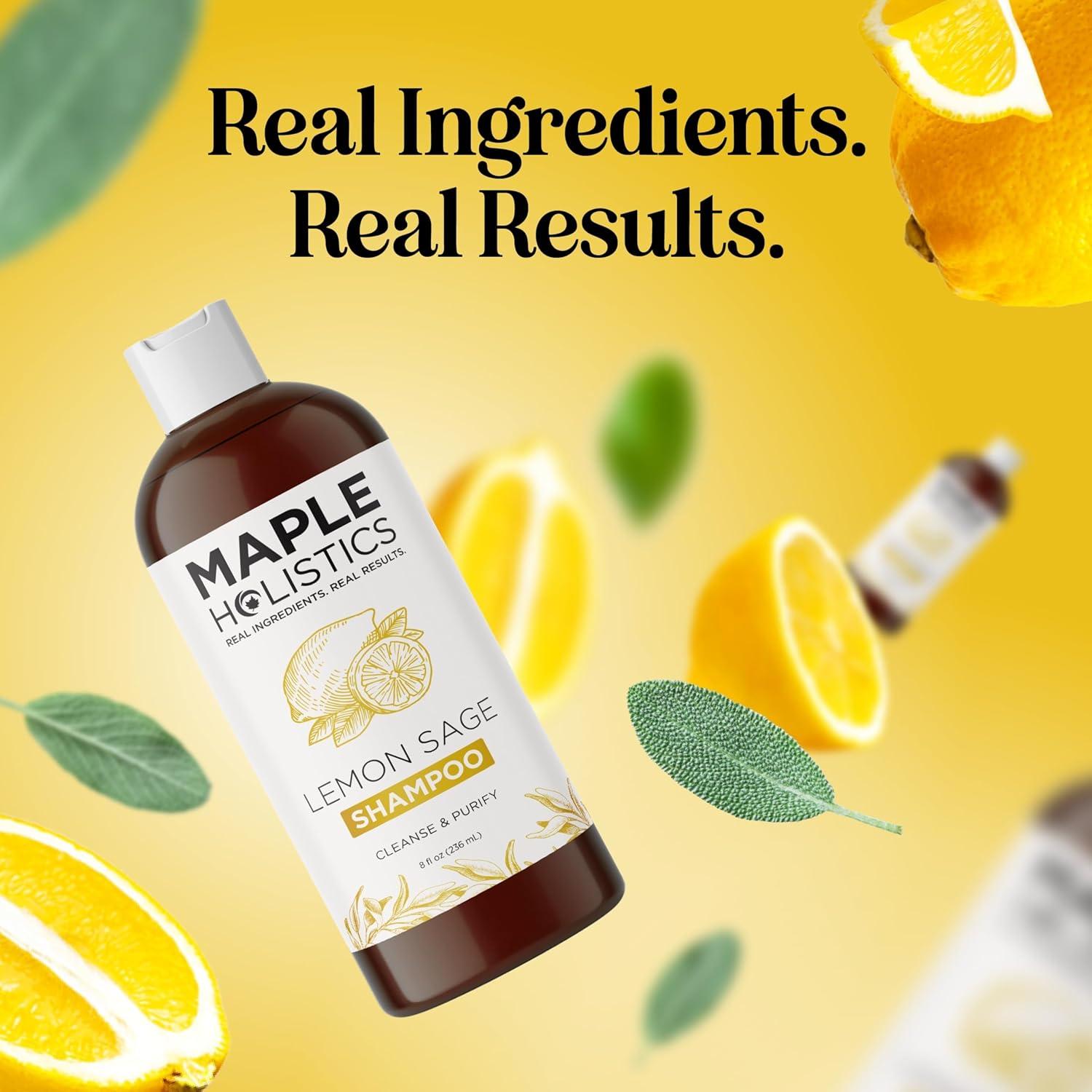 image:imageSulfate Free Shampoo for Oily Hair Lemon Sage Clarifying Shampoo for Build Up and Oily Scalp Care with Rosemary Essential Oil Deep Cleansing Rosemary Shampoo for Greasy Hair and Product Build UpLemon