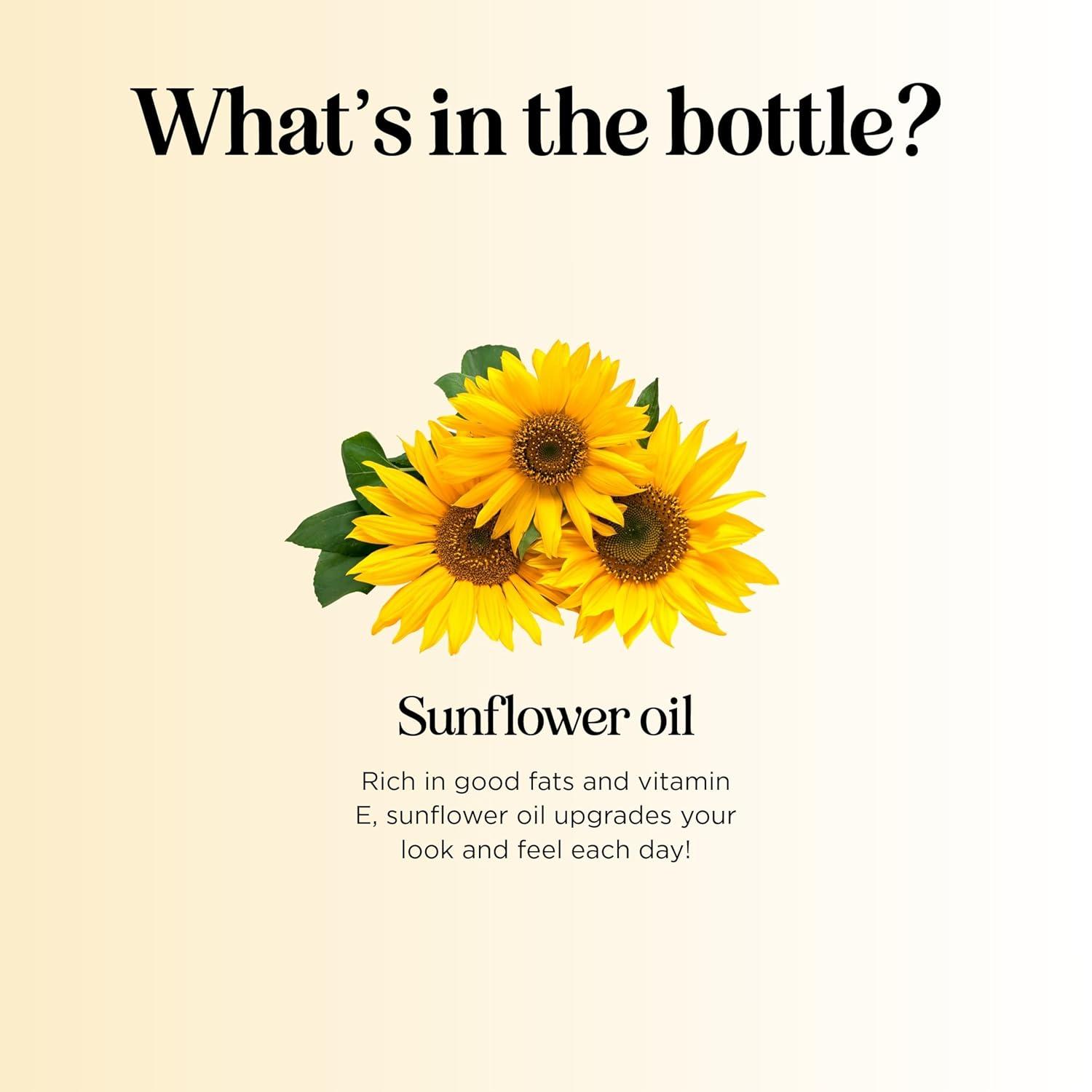 image:imageSunflower Oil for Hair Skin and Nails Aromatherapy Carrier Oil for Essential Oils Mixing and Hair Oil Body Oil Cleanser for Face Anti Aging Skin Care and Moisturizing Body Oil for Dry Skin 16oz