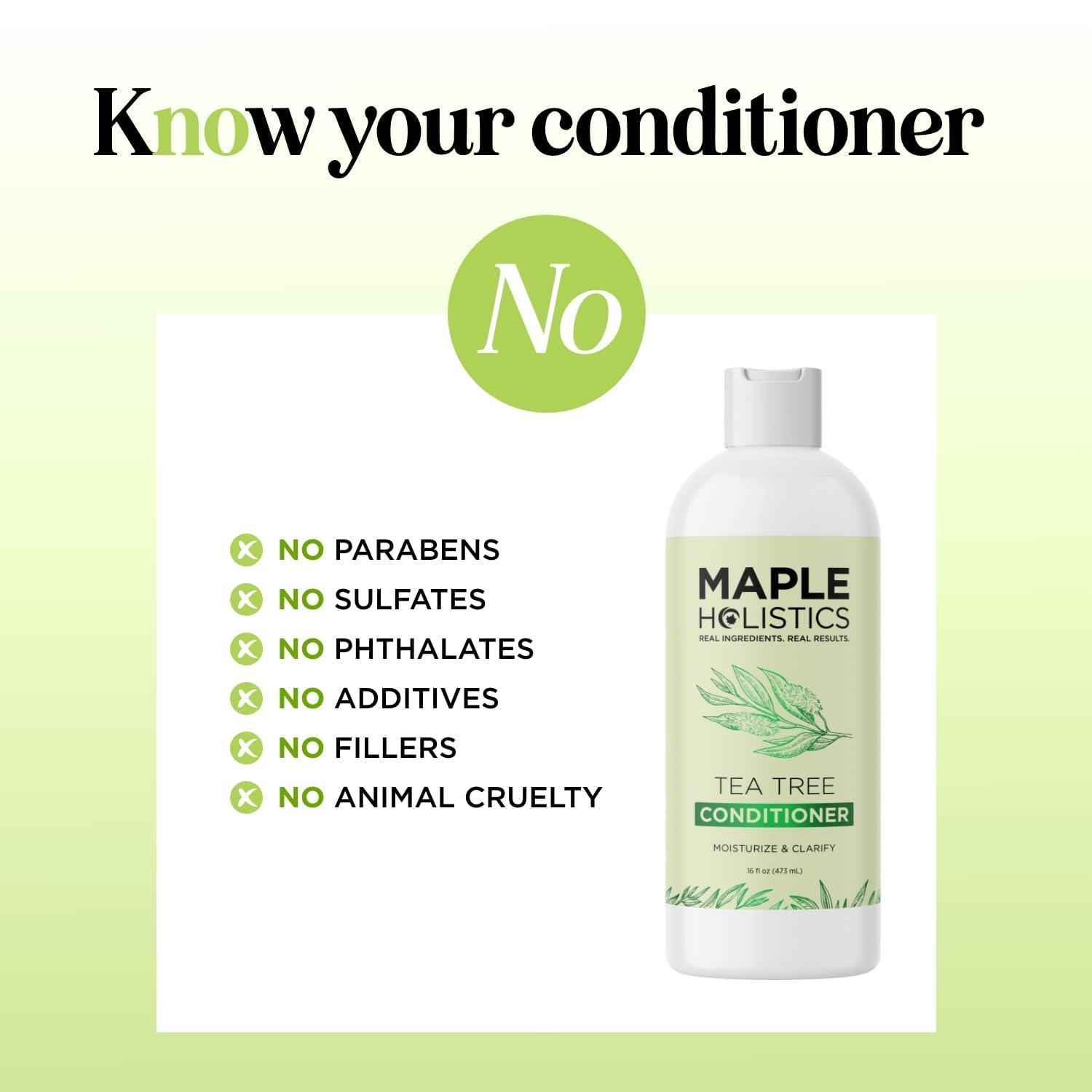 image:imageTea Tree Conditioner for Dry Hair Tea Tree Oil Conditioner for Damaged Dry Hair and Cleansing Conditioner for Dry Scalp Care Sulfate Free Conditioner with Nourishing Tea Tree Oil for Hair CareTea Tree Oil