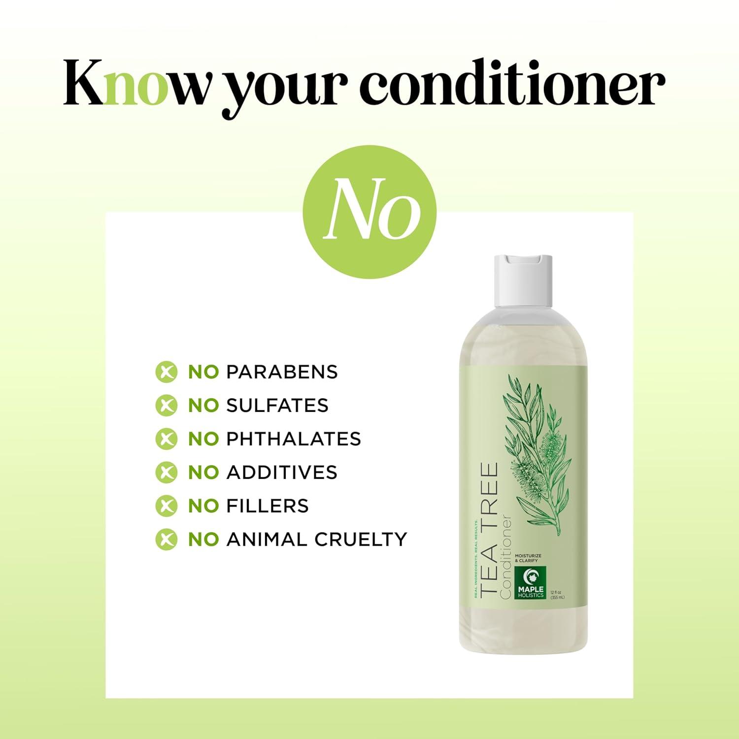 image:imageTea Tree Conditioner for Dry Hair Tea Tree Oil Conditioner for Damaged Dry Hair and Cleansing Conditioner for Dry Scalp Care Sulfate Free Conditioner with Nourishing Tea Tree Oil for Hair CareTea Tree Oil