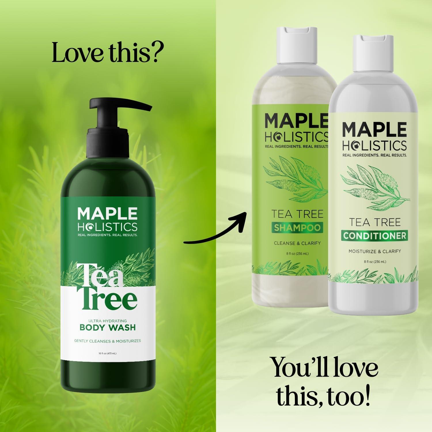 image:imageTea Tree Oil Body Wash Hydrating Shower Gel Tea Tree Body Wash for Women and Men Women and Mens Body Soap with Peppermint and Tea Tree Essential Oil and Moisturizing Body Wash for Dry Skin Care