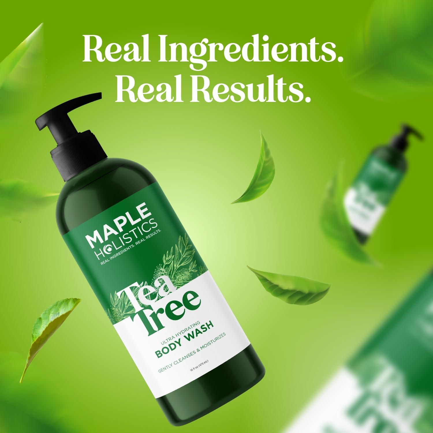 image:imageTea Tree Oil Body Wash Hydrating Shower Gel Tea Tree Body Wash for Women and Men Women and Mens Body Soap with Peppermint and Tea Tree Essential Oil and Moisturizing Body Wash for Dry Skin Care
