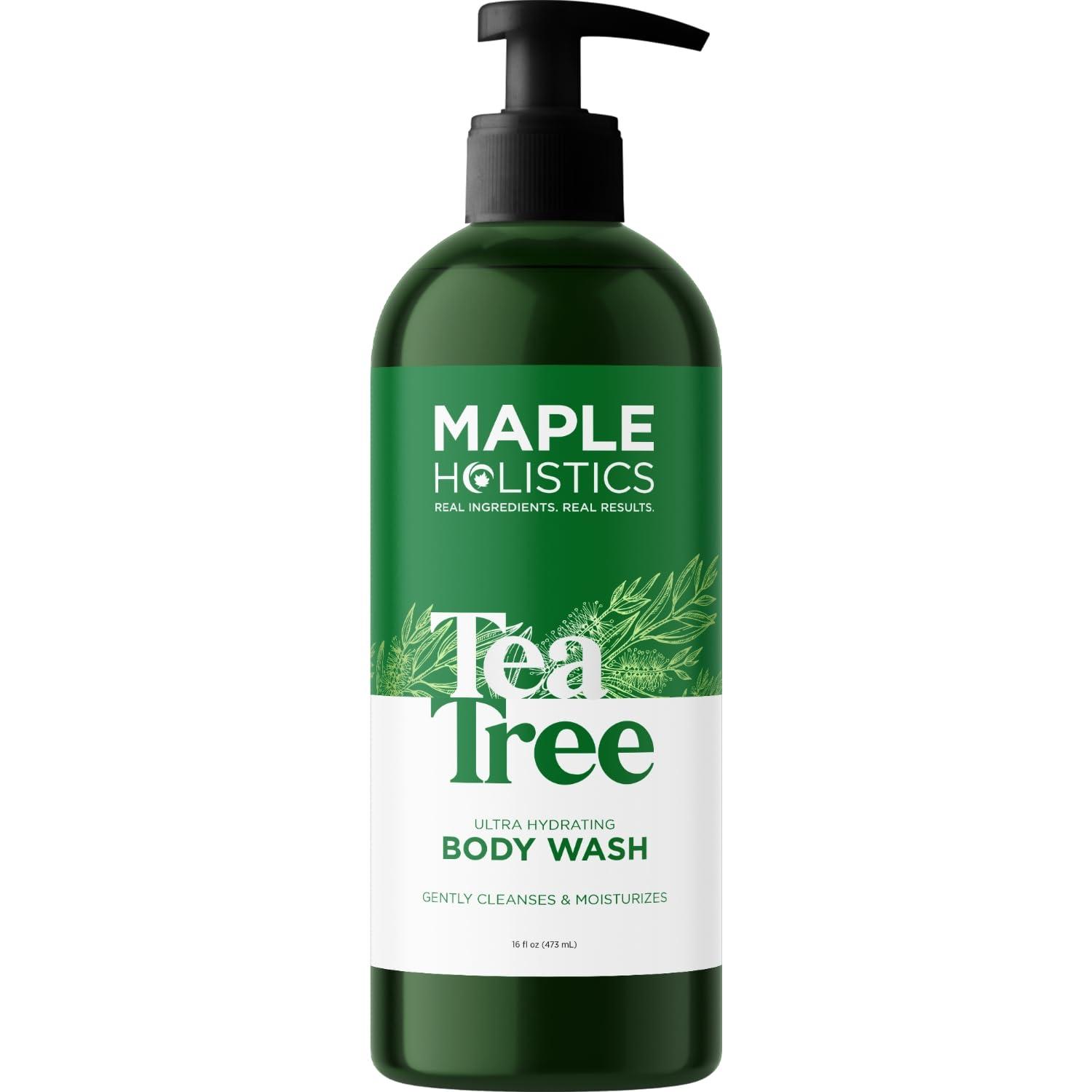 image:imageTea Tree Oil Body Wash Hydrating Shower Gel Tea Tree Body Wash for Women and Men Women and Mens Body Soap with Peppermint and Tea Tree Essential Oil and Moisturizing Body Wash for Dry Skin Care