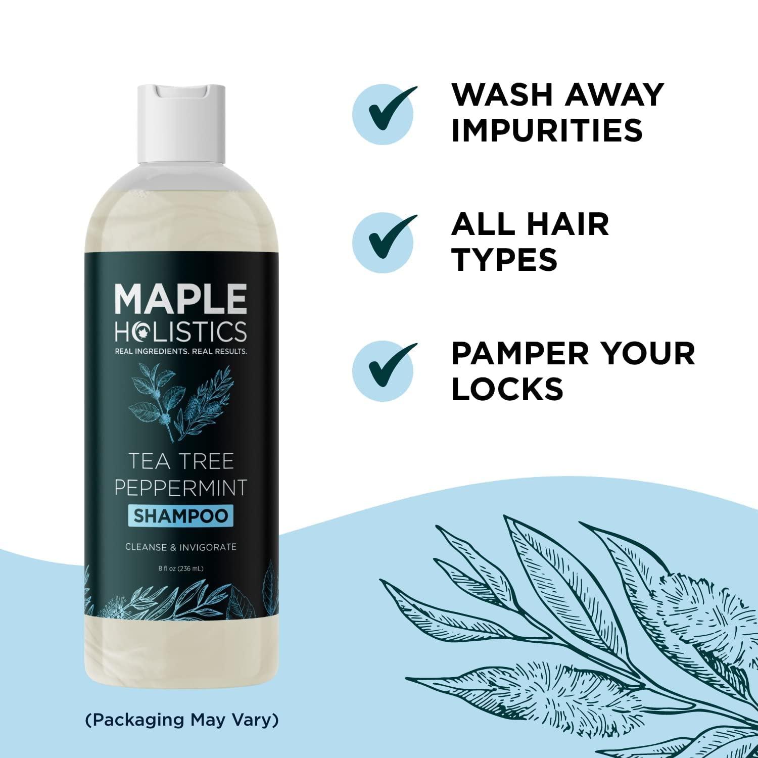 image:imageTea Tree Shampoo and Body Wash Sulfate Free Clarifying Shampoo for Oily Hair Care and Scalp Exfoliator for Dry Scalp Build Up and Flakes Moisturizing Tea Tree Essential Oil Body Soap for Dry Skin