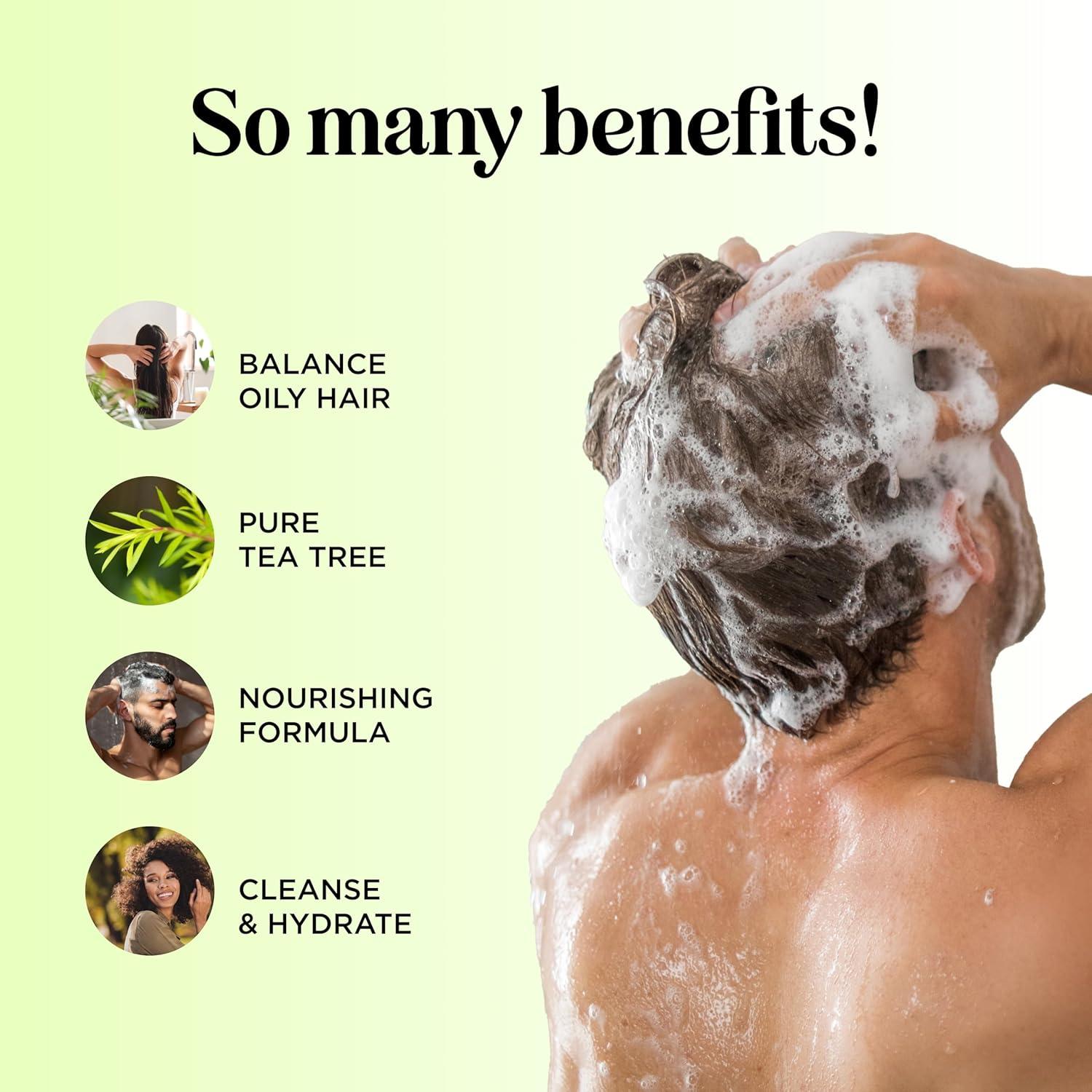 image:imageTea Tree Shampoo and Conditioner Set Sulfate Free Clarifying Shampoo and Conditioner for Oily Hair amp Scalp Care with Australian Tea Tree Oil Complete Dry Scalp Treatment for Build Up 16 Fl OzTea Tree Oil