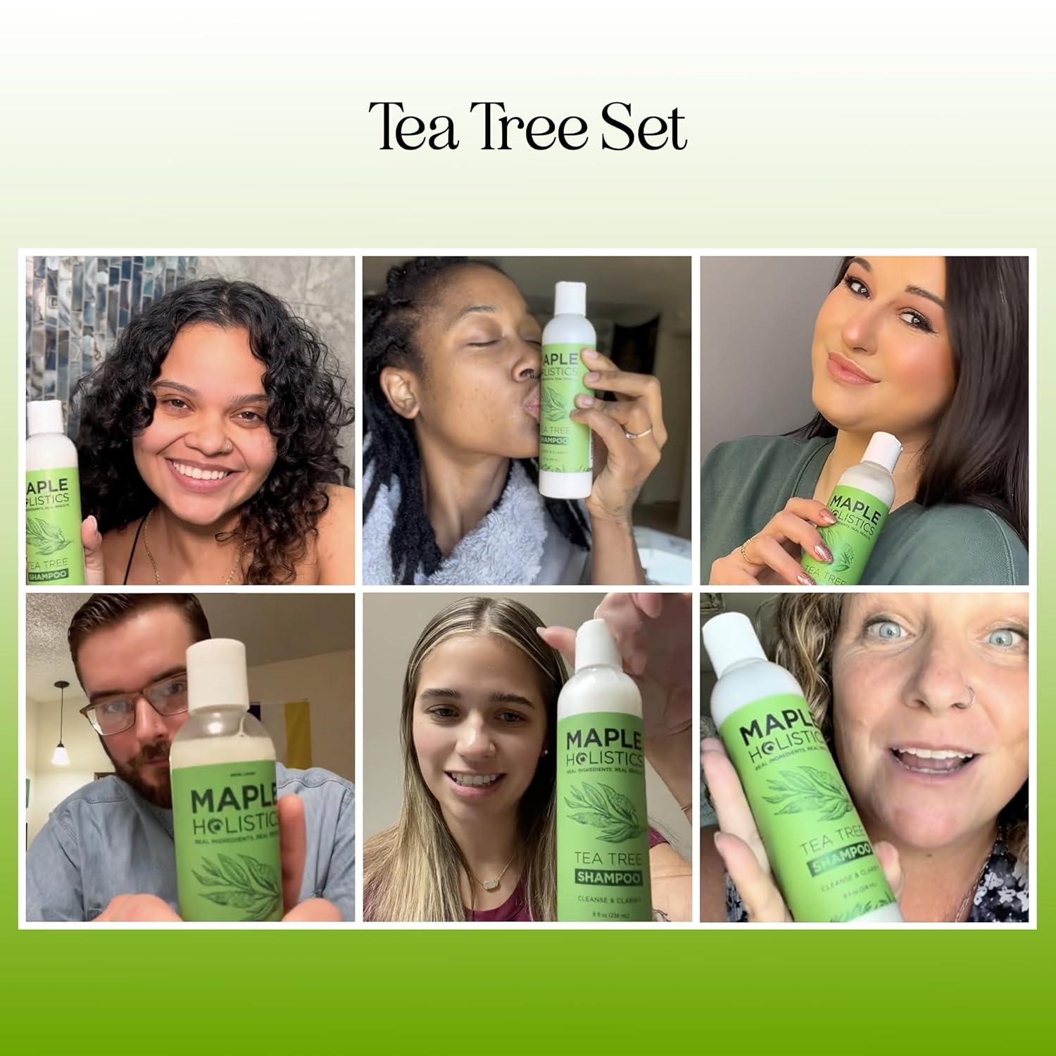 image:imageTea Tree Shampoo and Conditioner Set Sulfate Free Clarifying Shampoo and Conditioner for Oily Hair amp Scalp Care with Australian Tea Tree Oil Complete Dry Scalp Treatment for Build Up 16 Fl OzTea Tree Oil
