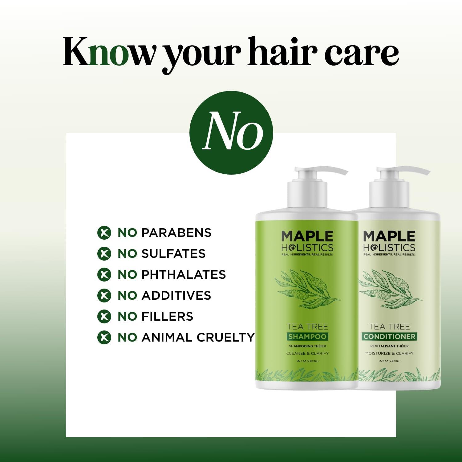 image:imageTea Tree Shampoo and Conditioner Set Sulfate Free Clarifying Shampoo and Conditioner for Oily Hair amp Scalp Care with Australian Tea Tree Oil Complete Dry Scalp Treatment for Build Up 16 Fl OzTea Tree Oil