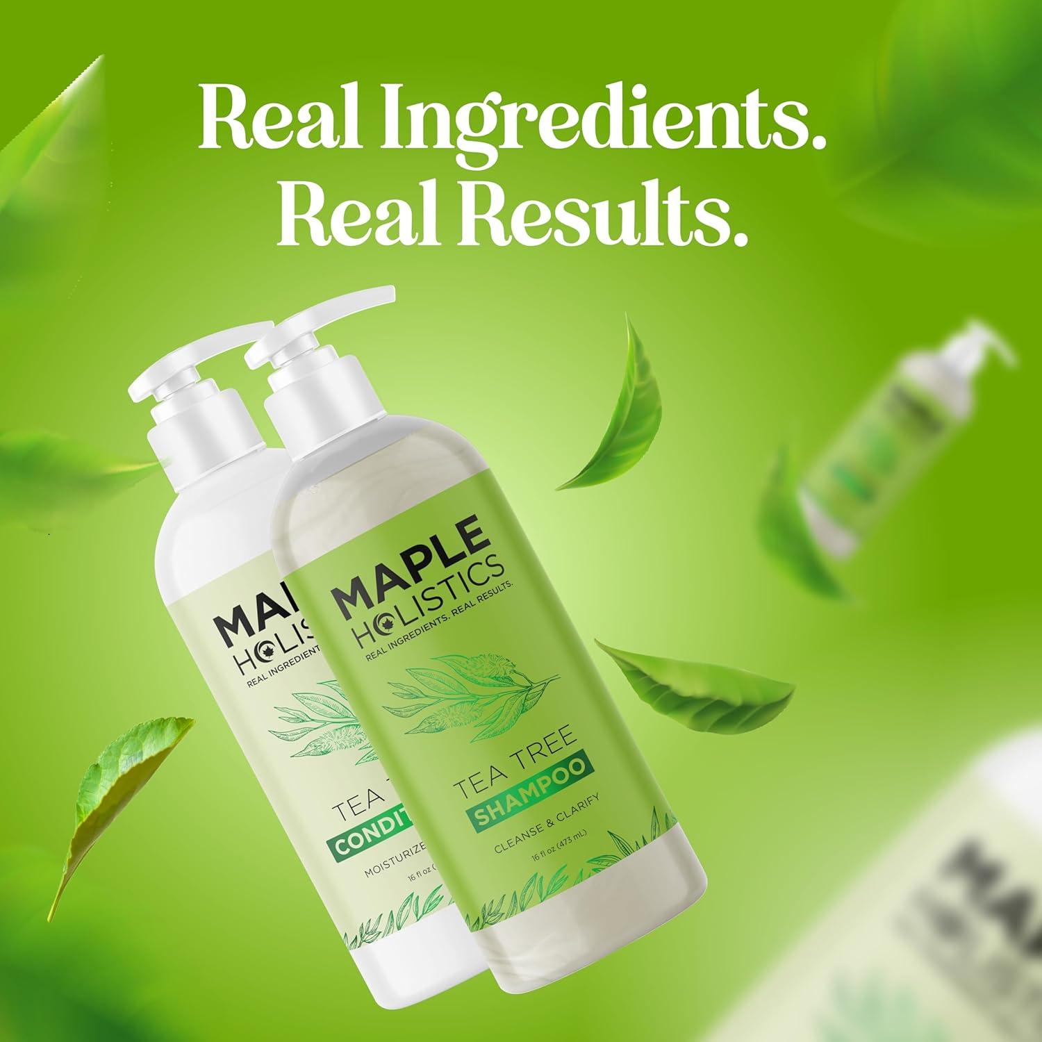 image:imageTea Tree Shampoo and Conditioner Set Sulfate Free Clarifying Shampoo and Conditioner for Oily Hair amp Scalp Care with Australian Tea Tree Oil Complete Dry Scalp Treatment for Build Up 16 Fl OzTea Tree Oil