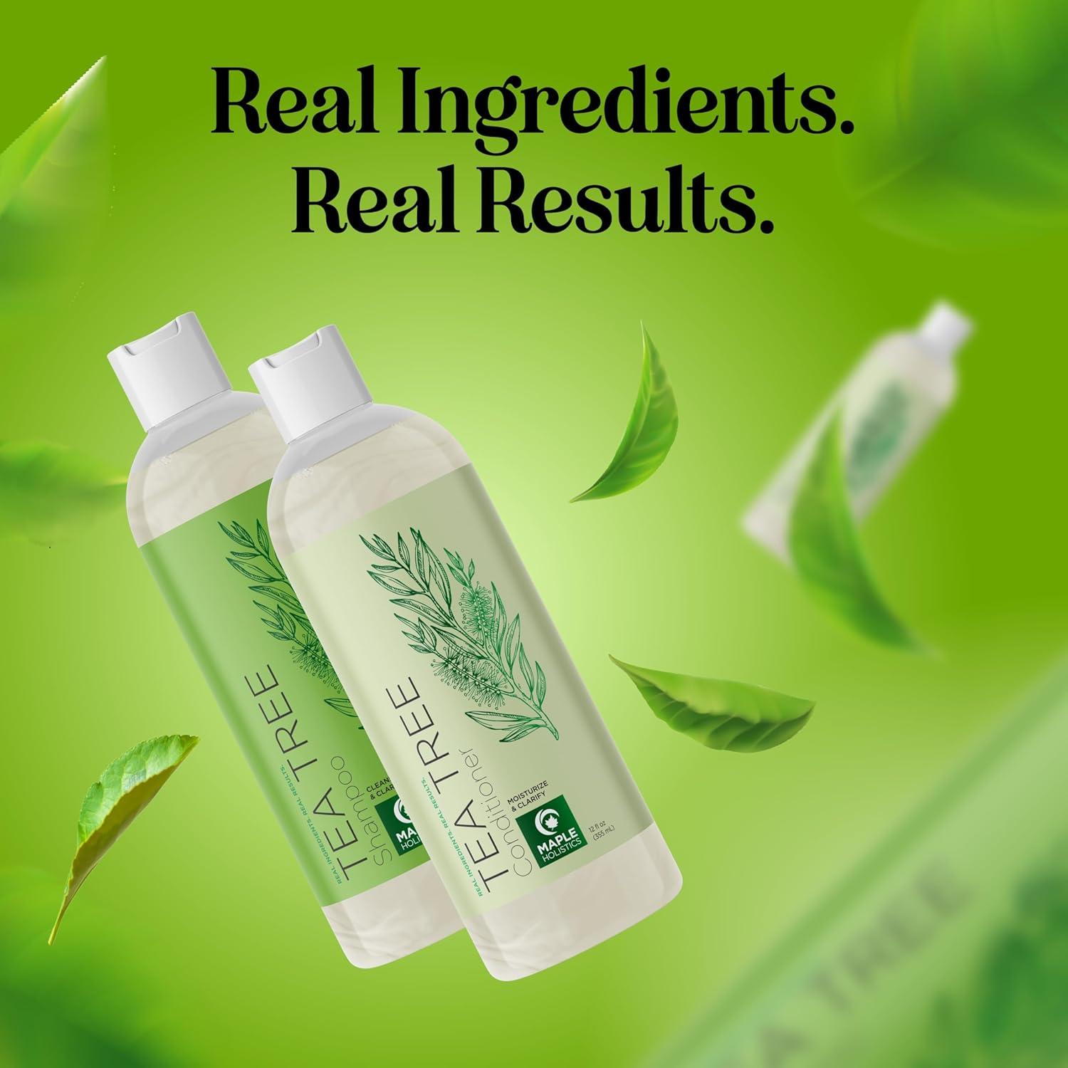 image:imageTea Tree Shampoo and Conditioner Set Sulfate Free Clarifying Shampoo and Conditioner for Oily Hair amp Scalp Care with Australian Tea Tree Oil Complete Dry Scalp Treatment for Build Up 16 Fl OzTea Tree Oil