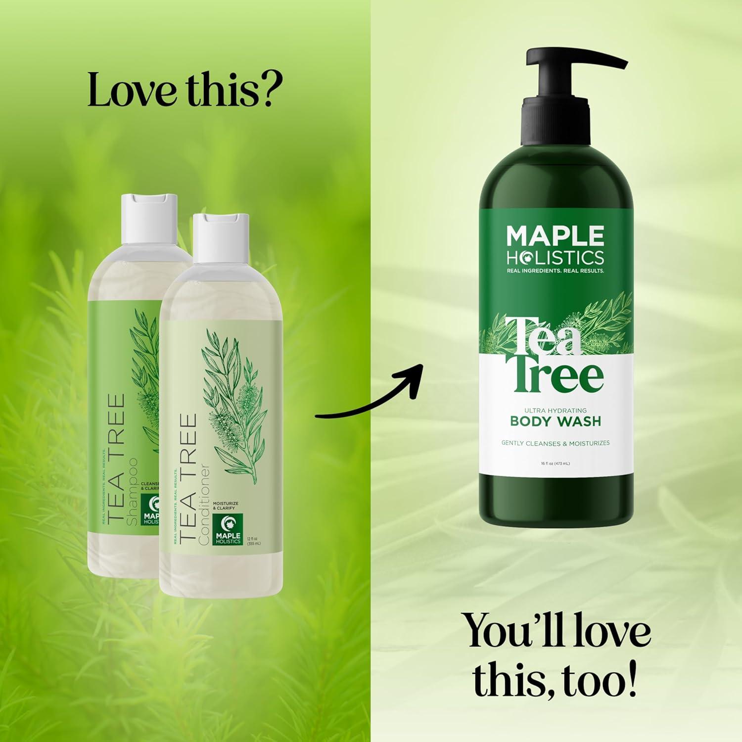 image:imageTea Tree Shampoo and Conditioner Set Sulfate Free Clarifying Shampoo and Conditioner for Oily Hair amp Scalp Care with Australian Tea Tree Oil Complete Dry Scalp Treatment for Build Up 16 Fl OzTea Tree Oil