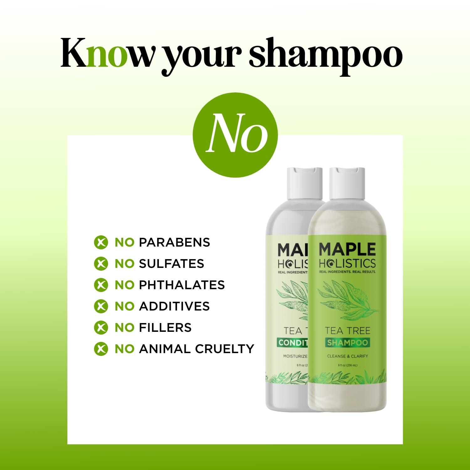 image:imageTea Tree Shampoo and Conditioner Set Sulfate Free Clarifying Shampoo and Conditioner for Oily Hair amp Scalp Care with Australian Tea Tree Oil Complete Dry Scalp Treatment for Build Up 16 Fl OzTea Tree Oil