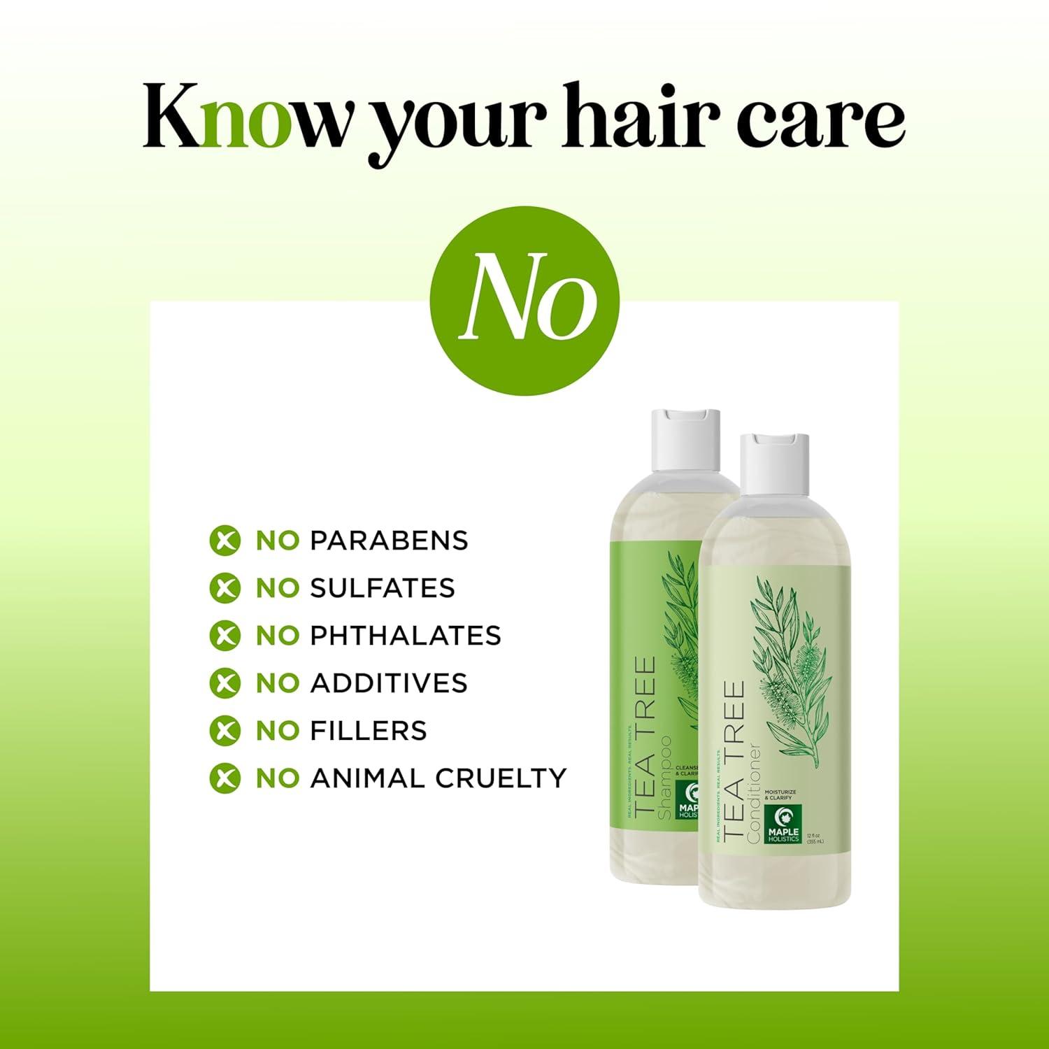 image:imageTea Tree Shampoo and Conditioner Set Sulfate Free Clarifying Shampoo and Conditioner for Oily Hair amp Scalp Care with Australian Tea Tree Oil Complete Dry Scalp Treatment for Build Up 16 Fl OzTea Tree Oil