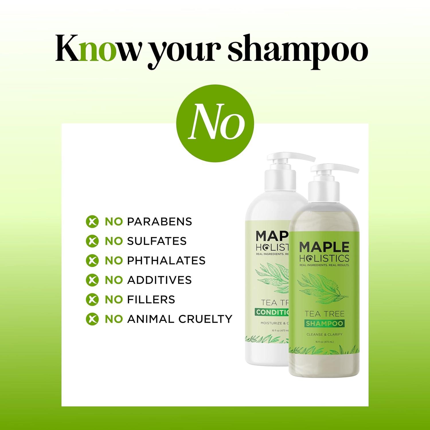 image:imageTea Tree Shampoo and Conditioner Set Sulfate Free Clarifying Shampoo and Conditioner for Oily Hair amp Scalp Care with Australian Tea Tree Oil Complete Dry Scalp Treatment for Build Up 16 Fl OzTea Tree Oil