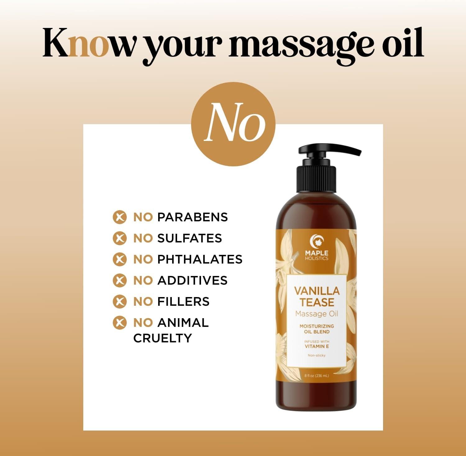 image:imageTropical Sensual Massage Oil for Couples Complete Relaxation Full Body Massage Oil for Date Night with Smooth Gliding Coconut and Sweet Almond Oil with Mango Scent Non GMO Gluten Free and VeganVanilla