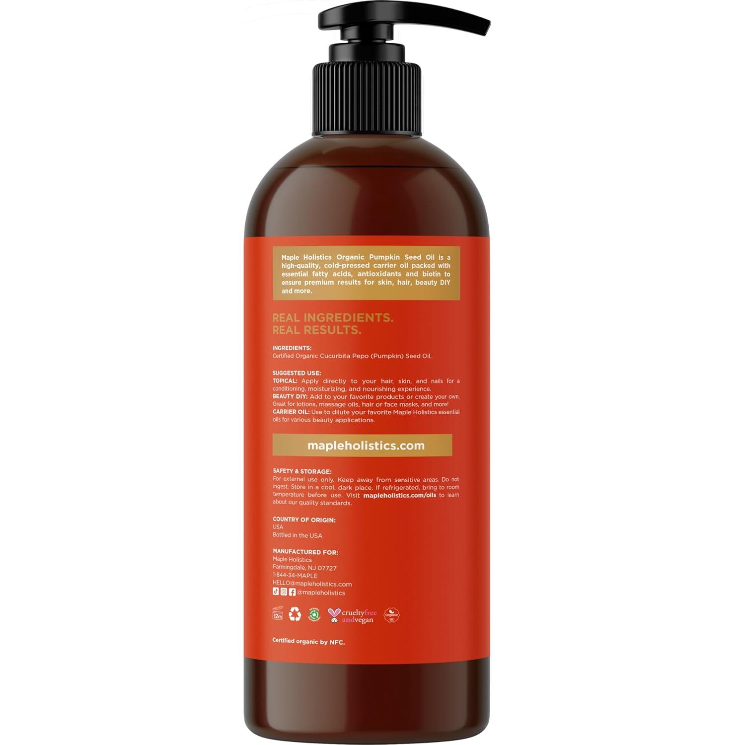 image:imageUSDA Organic Sweet Almond Oil Pure Cold Pressed Organic Almond Oil for Skin Hair and Nails Moisturizing Organic Body Oil for Women and Men plus Carrier Oil for Essential Oils Mixing 16ozPumpkin