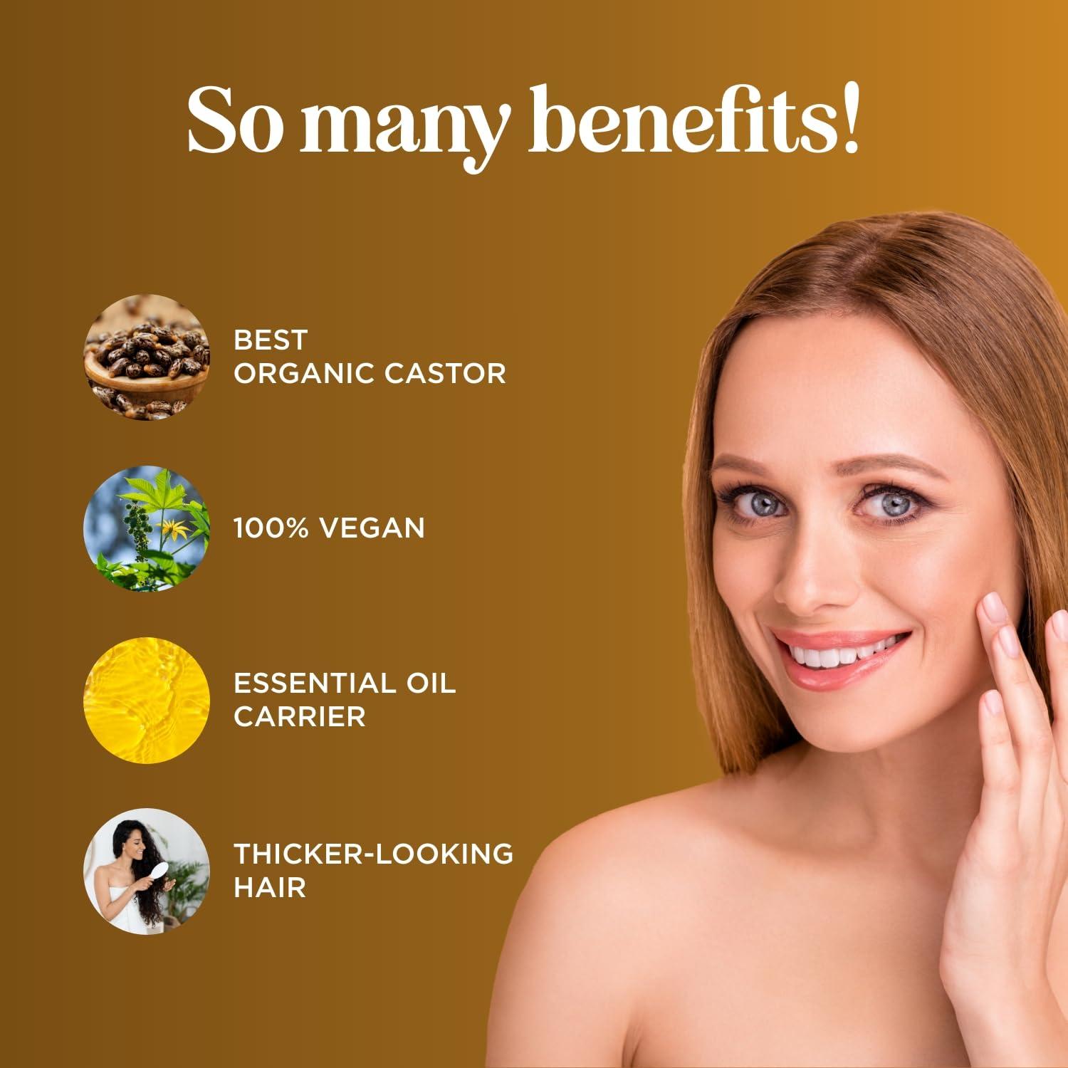 image:imageUSDA Organic Sweet Almond Oil Pure Cold Pressed Organic Almond Oil for Skin Hair and Nails Moisturizing Organic Body Oil for Women and Men plus Carrier Oil for Essential Oils Mixing 16ozCastor