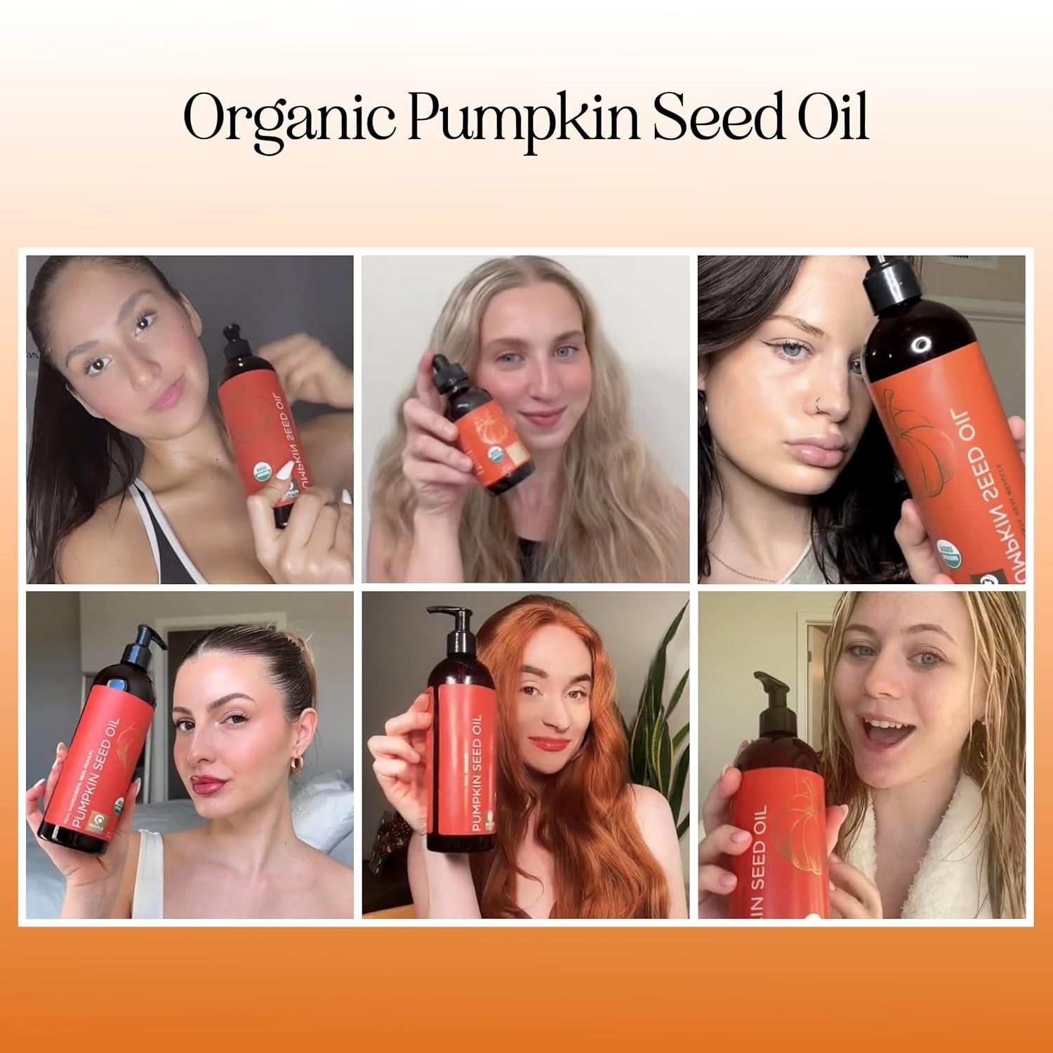 image:imageUSDA Organic Sweet Almond Oil Pure Cold Pressed Organic Almond Oil for Skin Hair and Nails Moisturizing Organic Body Oil for Women and Men plus Carrier Oil for Essential Oils Mixing 16ozPumpkin