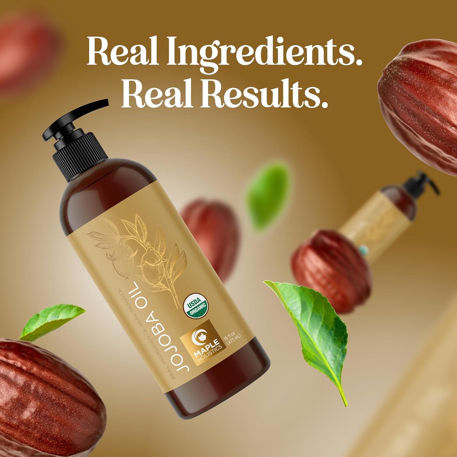 image:imageUSDA Organic Sweet Almond Oil Pure Cold Pressed Organic Almond Oil for Skin Hair and Nails Moisturizing Organic Body Oil for Women and Men plus Carrier Oil for Essential Oils Mixing 16ozJojoba