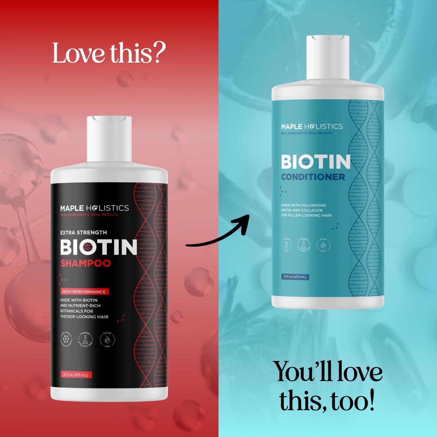 image:imageUltra Biotin Shampoo for Thinning Hair Extra Strength Volumizing Shampoo for Men and Women with B Vitamins and Rosemary Essential Oil Sulfate Free Shampoo Biotin Formula for Hair and Scalp Care