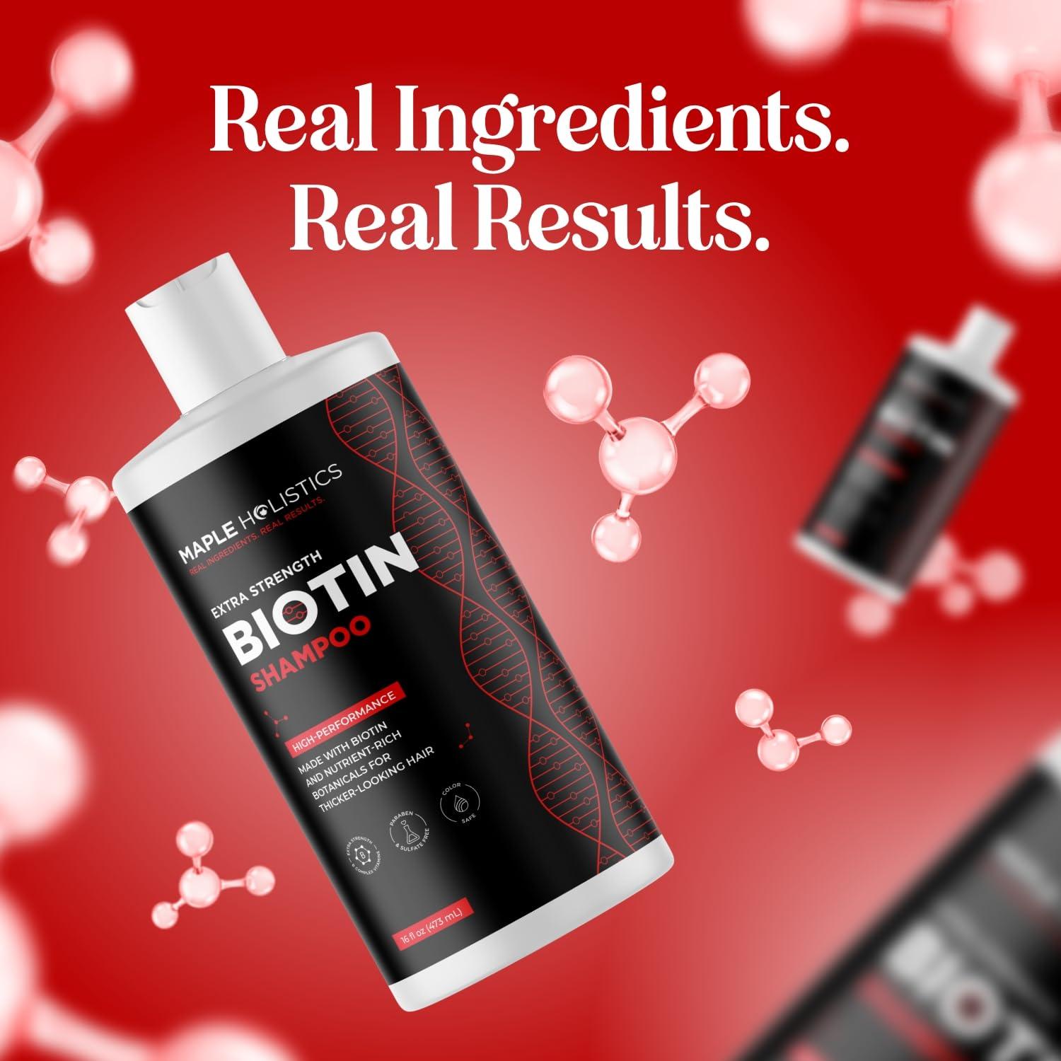 image:imageUltra Biotin Shampoo for Thinning Hair Extra Strength Volumizing Shampoo for Men and Women with B Vitamins and Rosemary Essential Oil Sulfate Free Shampoo Biotin Formula for Hair and Scalp Care