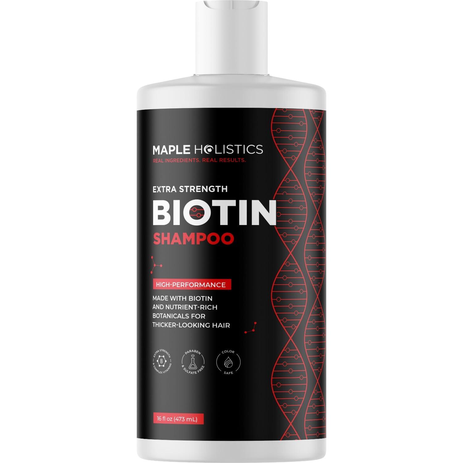 image:imageUltra Biotin Shampoo for Thinning Hair Extra Strength Volumizing Shampoo for Men and Women with B Vitamins and Rosemary Essential Oil Sulfate Free Shampoo Biotin Formula for Hair and Scalp Care