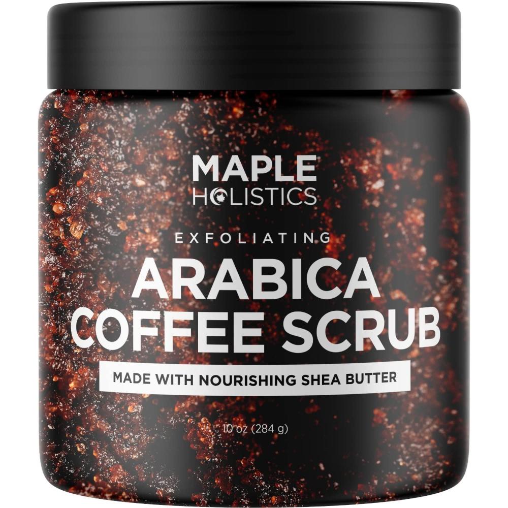image:imageArabica Coffee Scrub Body Exfoliator Caffeine and Dead Sea Salt Scrub for Cellulite Back Face Legs Thighs Butt and Full Body Care Featuring Organic Body Oils and Moisturizers for Deep Exfoliation