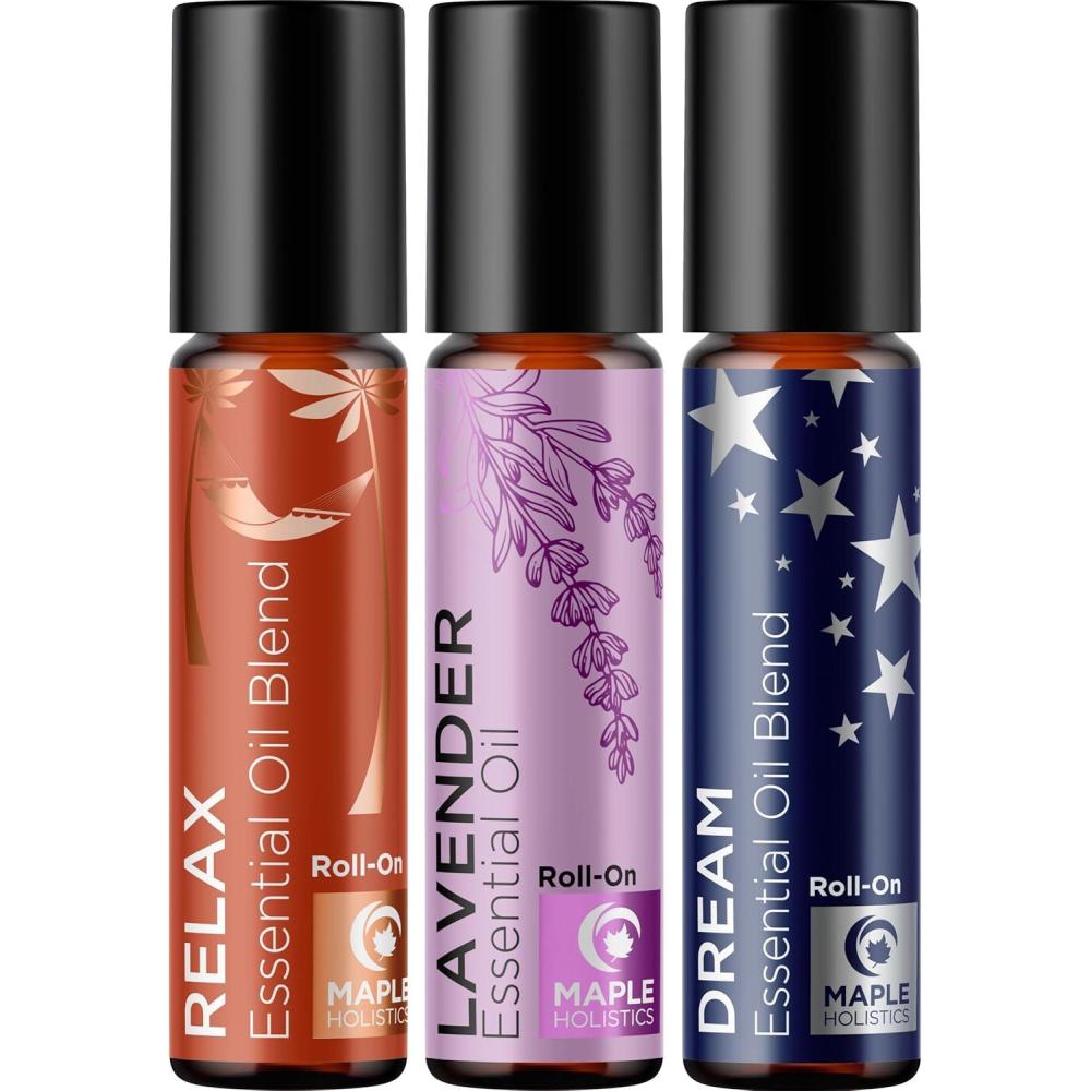 image:imageAromatherapy Roll on Essential Oils Set Wellness Essential Oils Set Variety Pack with Focus Uplift amp Breathe Essential Oil Rollers Fun amp Cute Wellness Gift for Young Women and Teens 3 PackCalm