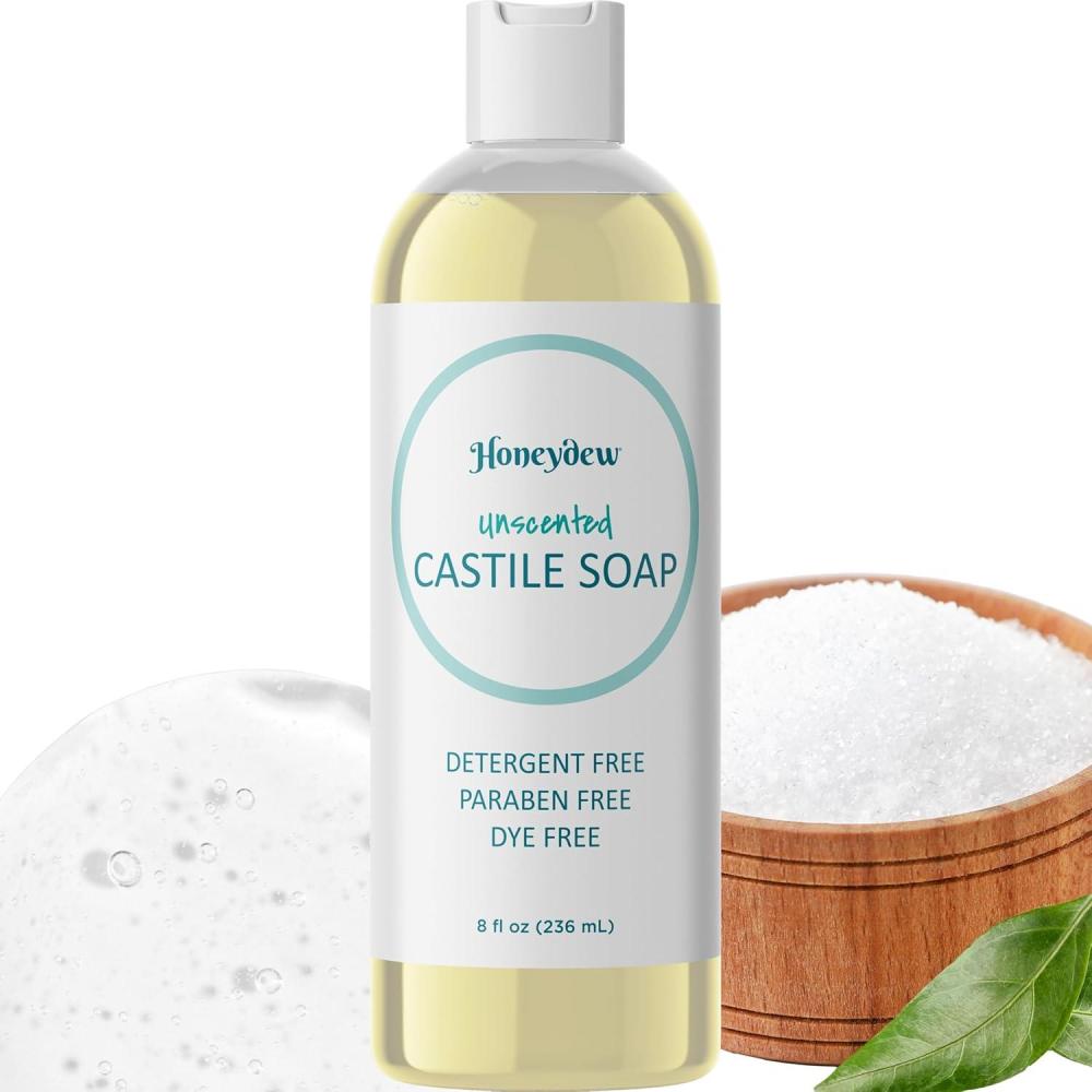 image:imageCastile Soap Liquid Unscented Cleanser Liquid Castile Soap for Dry Sensitive Skin Care Routine and All Purpose Cleaner with Hydrating Glycerin for Hair and Skin Hair Face and Body Soap LiquidNatural