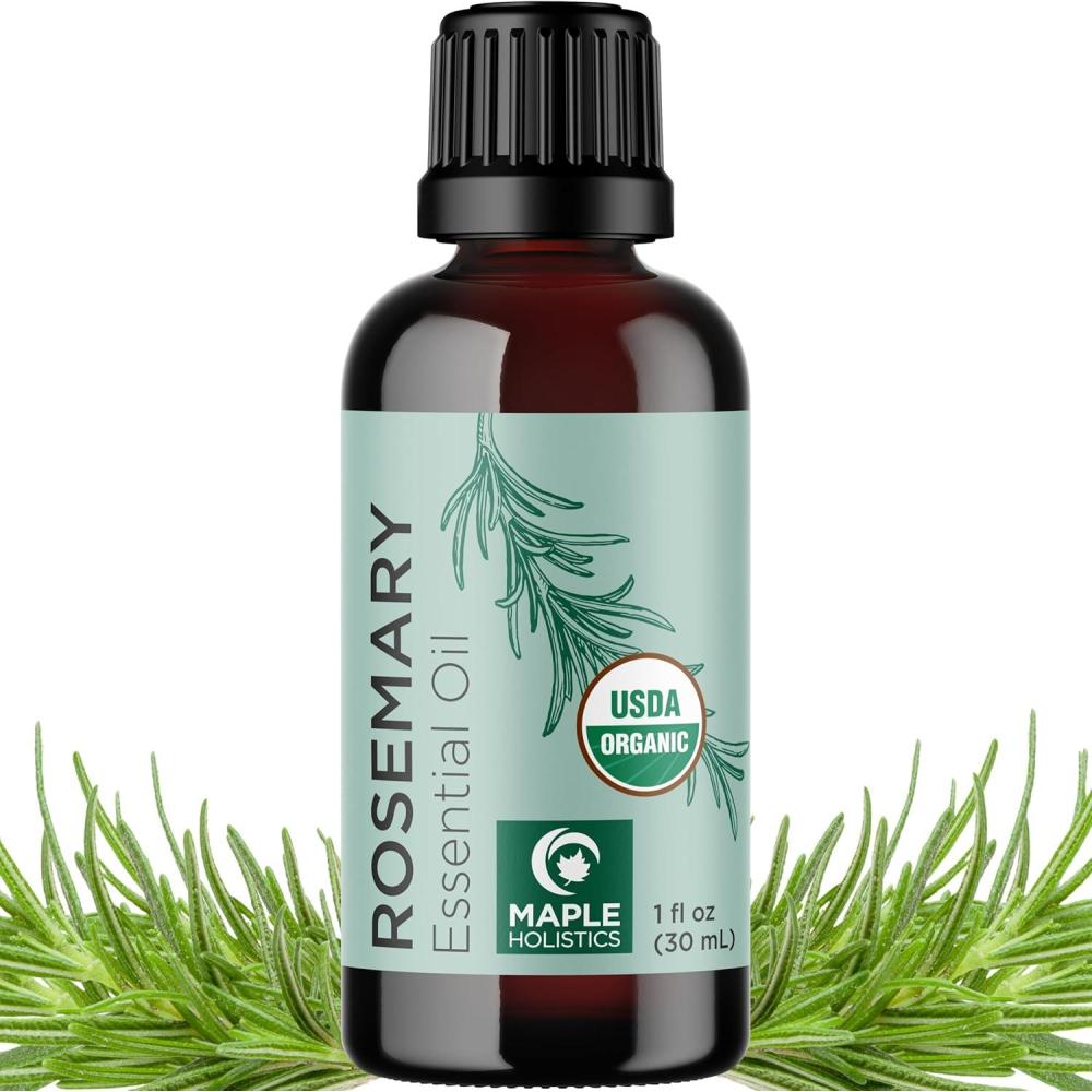 image:imageCertified Organic Rosemary Oil for Hair Pure USDA Organic Rosemary Essential Oil for Hair Skin and Nails Plus Aromatherapy Oil for Dry Scalp Treatment and Enhanced Volume and ShineRosemary