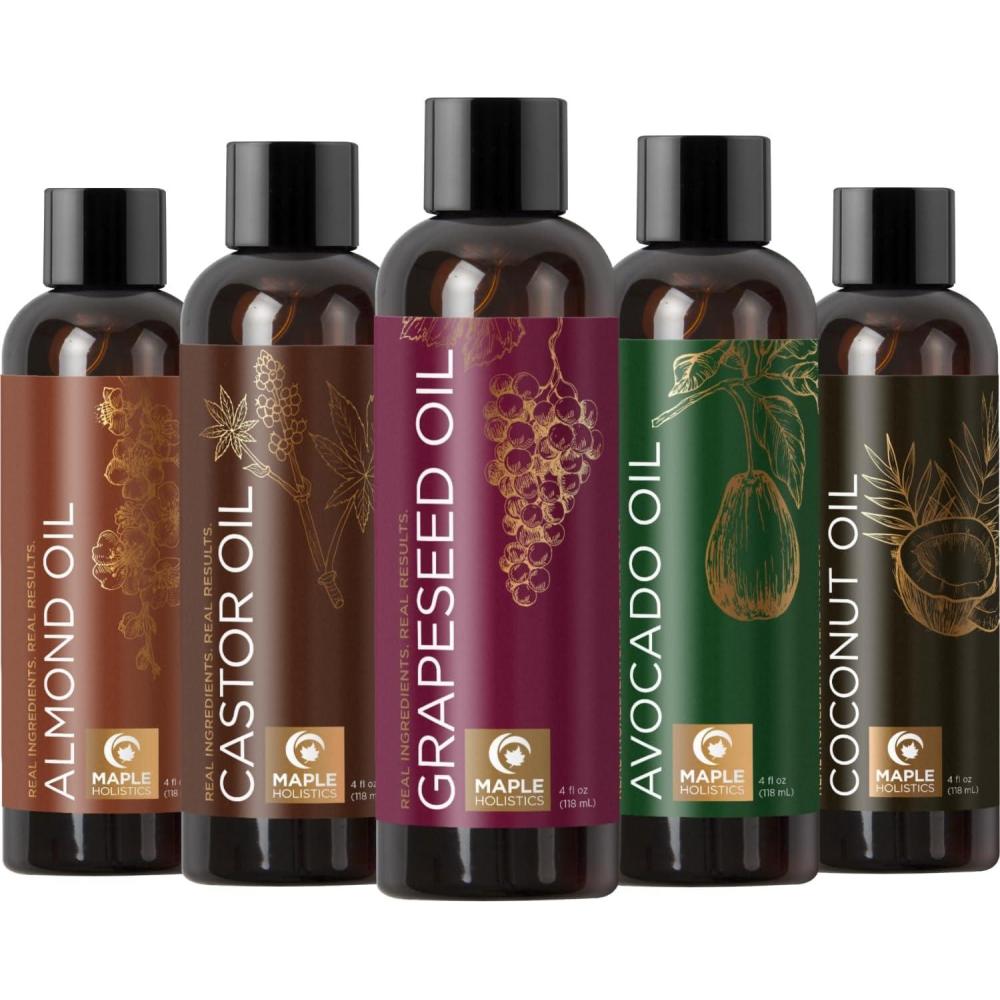 image:imageCold Pressed Sweet Almond Oil Pure Sweet Almond Oil for Skin Care and Moisturizing Body Oil for Men and Women Carrier Oil for Essential Oils Mixing for Hair Skin and Nails DIY Beauty Products 16ozCarrier Oil Set