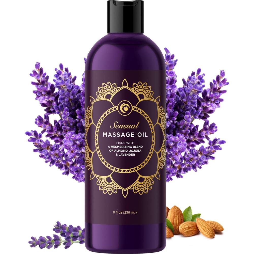 image:imageLuxurious Vanilla Massage Oil for Couples Easy Glide Non Greasy Sweet Vanilla Sensual Massage Oils for Date Night with Silky Smooth Sweet Almond Oil Coconut and Jojoba Vegan Non GMO amp Gluten FreeLavender