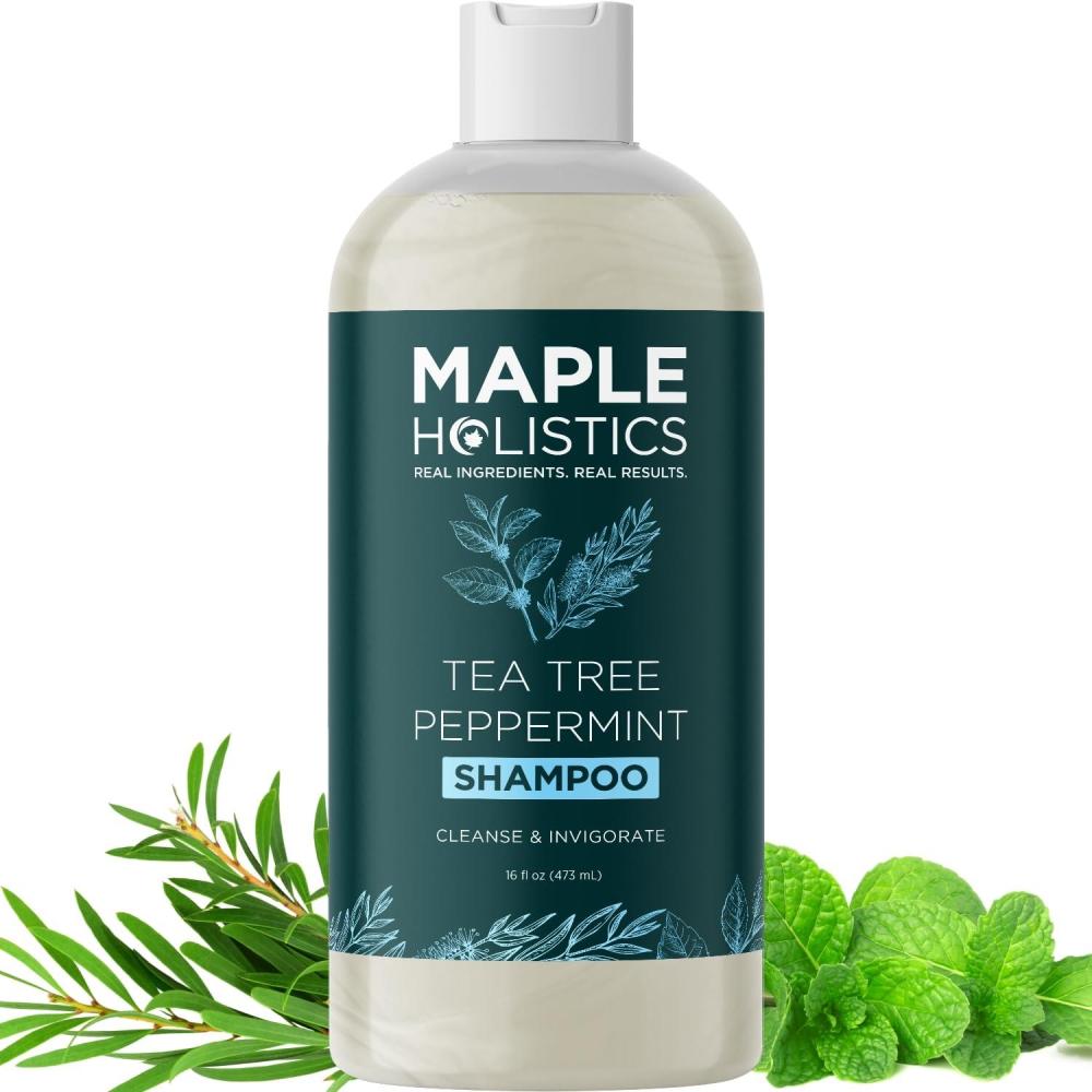 image:imageRosemary Tea Tree Mint Shampoo Clarifying Shampoo for Build Up and Flakes with Deep Cleansing Peppermint Oil and Tea Tree Essential Oil for Dry Scalp Treatment Paraben amp Sulfate Free 8oz16 Fl Oz Pack of 1