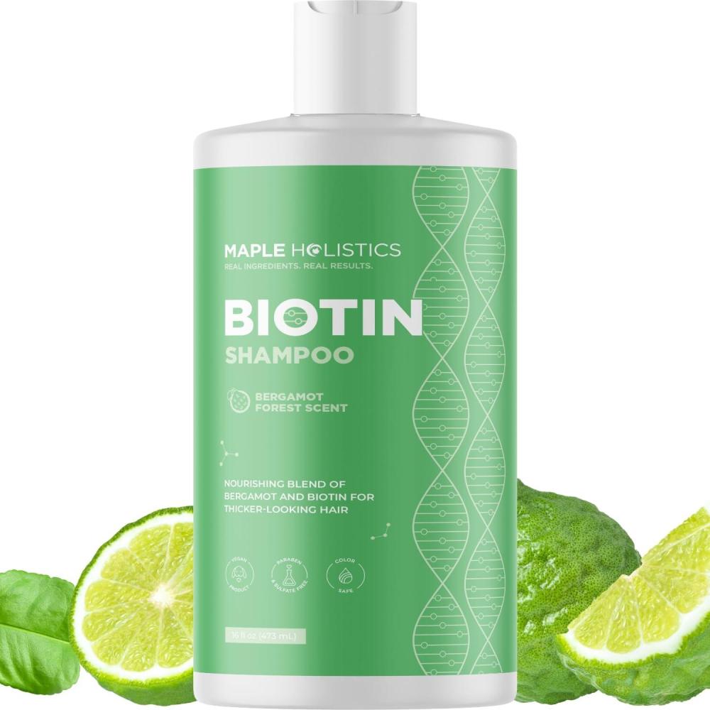 image:imageRosemary and Biotin Shampoo for Thinning Hair Vegan Volumizing Shampoo for Fine Hair with B Vitamins Argan Oil amp Tea Tree Essential Oil Paraben Silicone and Sulfate Free Vegan Formula 2 PackBergamot Forest