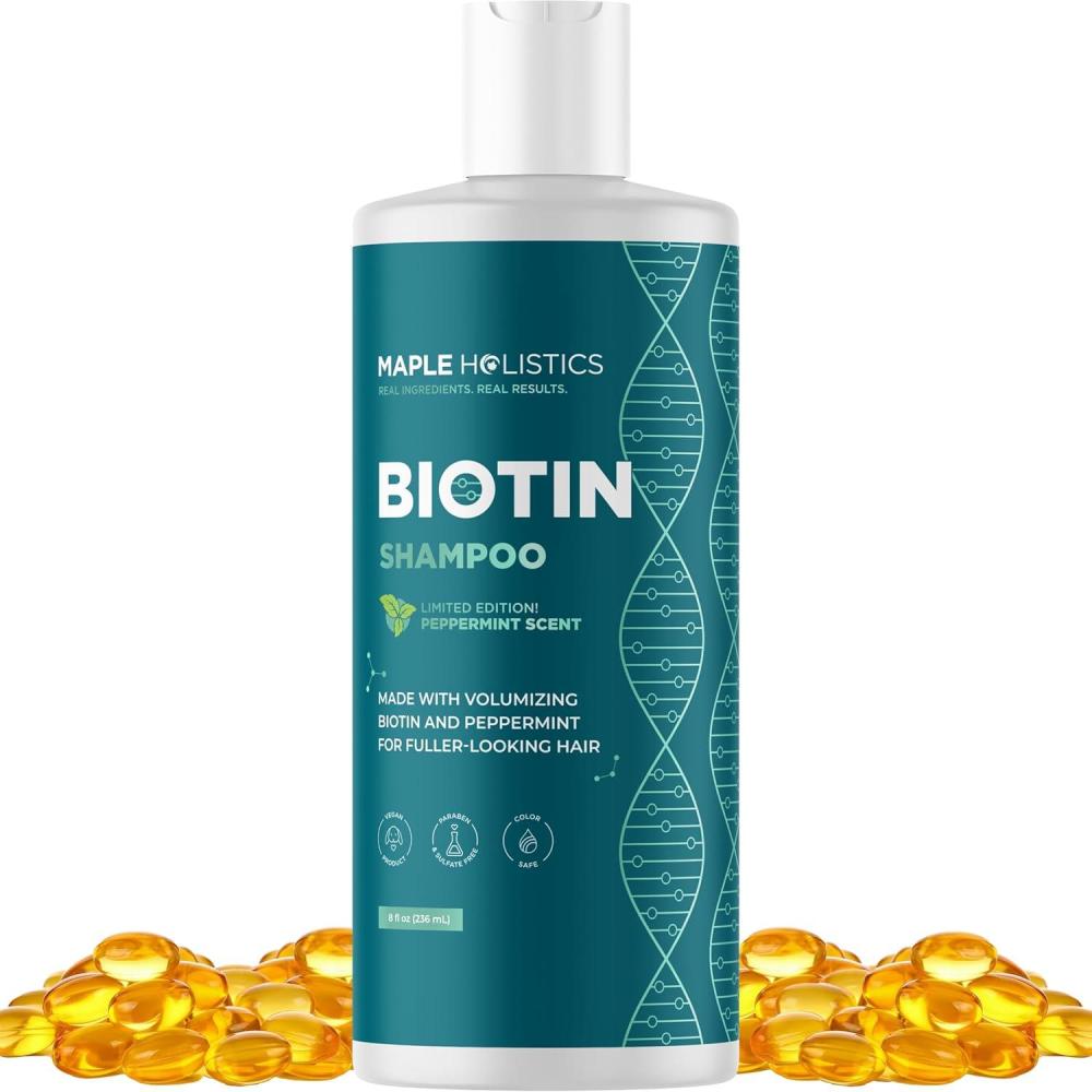 image:imageRosemary and Biotin Shampoo for Thinning Hair Vegan Volumizing Shampoo for Fine Hair with B Vitamins Argan Oil amp Tea Tree Essential Oil Paraben Silicone and Sulfate Free Vegan Formula 2 PackMint