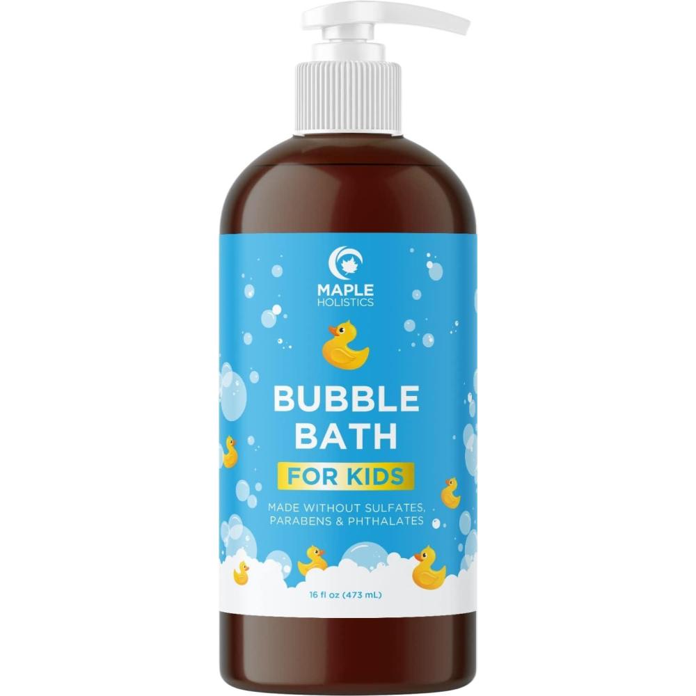 image:imageSulfate Free Kids Bubble Bath Relaxing Vanilla Lavender Bubble Bath for Toddlers with Nighttime Blend of Chamomile Oil and Calendula Oil Extra Foamy Moisturizing Kids Bath Soap Liquid