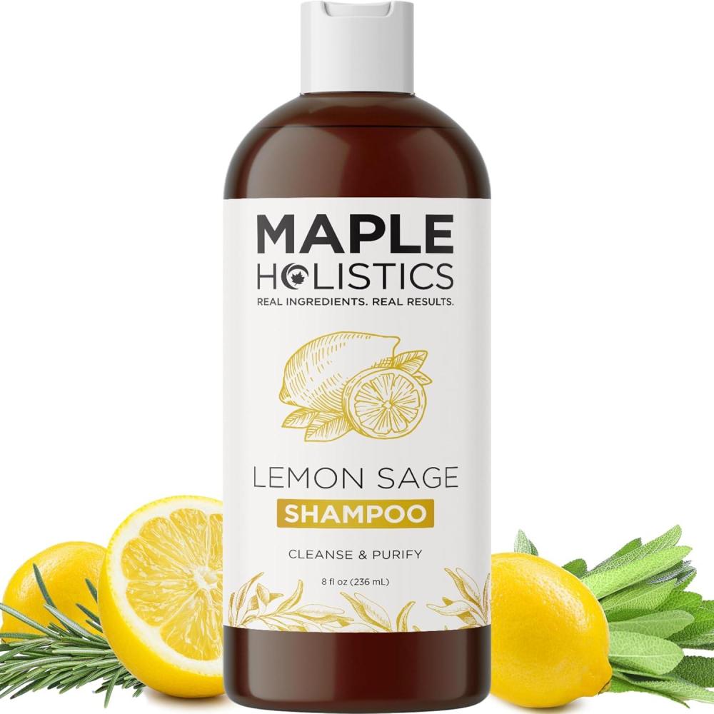 image:imageSulfate Free Shampoo for Oily Hair Lemon Sage Clarifying Shampoo for Build Up and Oily Scalp Care with Rosemary Essential Oil Deep Cleansing Rosemary Shampoo for Greasy Hair and Product Build UpLemon