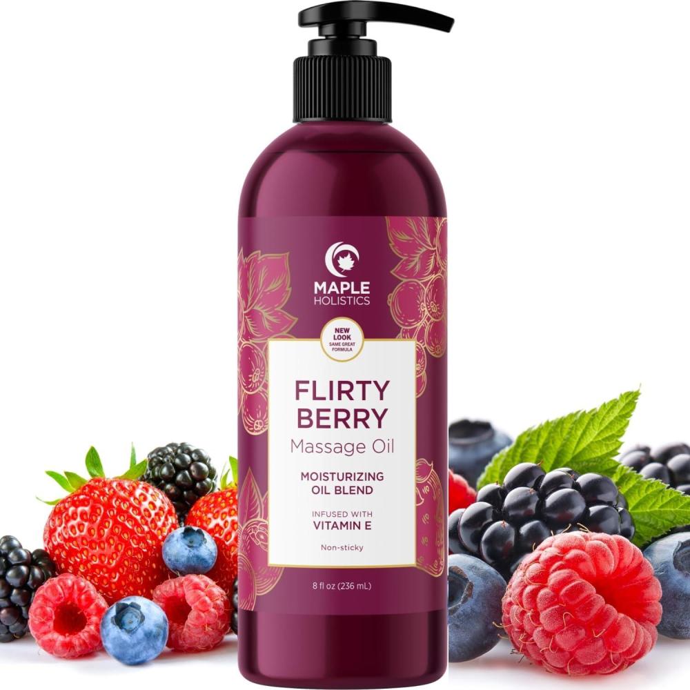 image:imageTropical Sensual Massage Oil for Couples Complete Relaxation Full Body Massage Oil for Date Night with Smooth Gliding Coconut and Sweet Almond Oil with Mango Scent Non GMO Gluten Free and VeganBerry