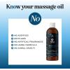 Calming Massage Oil for Massage Therapy – Home Spa Full Body Massage Oil for Sore Muscles for Pro or Home Use with Moisturizing Sweet Almond Oil and Lavender Essential Oil – Non Greasy or Staining(Herbal Citrus)