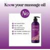 Lavender Massage Oil for Couples Relaxation – Non Greasy Non Staining Irresistibly Silky Full Body Massage Oil for Massage Therapy with Lavender Essential Oil – Therapeutic Grade Non GMO and Vegan(Tantric)