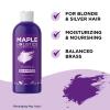 Purple Shampoo Blonde Hair Toner – Sulfate Free Shampoo for Color Treated Hair plus Blonde Shampoo for Brassiness and Yellow Tones – Hair Toner for Bleached Hair Made with Cleansing Natural Oils 16oz