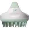 Hair Shampoo Brush and Scalp Exfoliator – Soft Silicone Scalp Massager Hair Growth Stimulator for Wet or Dry Hair – In Shower Scalp Scrubber for Dandruff Removal Made with Recycled Wheat Straw – Blue(Green)