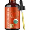 Pumpkin Seed Oil Organic Certified – 100% Pure Organic Pumpkin Seed Oil for Hair and Anti Aging Face Oil – USDA Organic Hair Oil for Dry Hair and Volume – Virgin Cold Pressed & Unrefined (16oz)(Pumpkin)