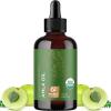USDA Organic Sweet Almond Oil – Pure Cold Pressed Organic Almond Oil for Skin Hair and Nails – Moisturizing Organic Body Oil for Women and Men plus Carrier Oil for Essential Oils Mixing 16oz(Amla)