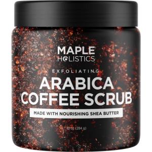 Arabica Coffee Scrub Body Exfoliator – Caffeine and Dead Sea Salt Scrub for Cellulite Back Face Legs Thighs Butt and Full Body Care Featuring Organic Body Oils and Moisturizers for Deep Exfoliation
