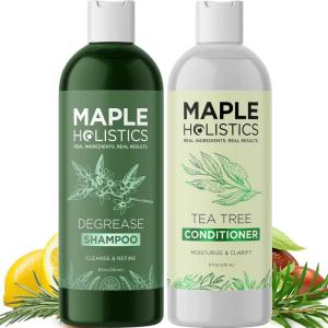 Argan Oil of Morocco Shampoo and Conditioner – Sulfate Free Shampoo and Conditioner Set for Color Treated Hair – Volumizing Shampoo and Conditioner for Men and Women for Curly Frizzy Dry Damaged Hair(Tea Tree Degrease)