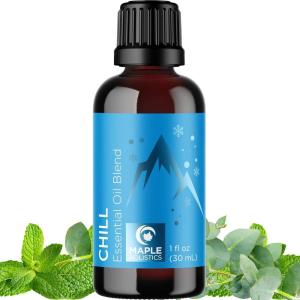 Breathe Essential Oil for Diffuser – Invigorating and Refreshing Breathe Essential Oil Blend with Eucalyptus Peppermint Tea Tree and Mint for Diffusers for Home and Shower Aromatherapy (1 Fl Oz)(Chill)